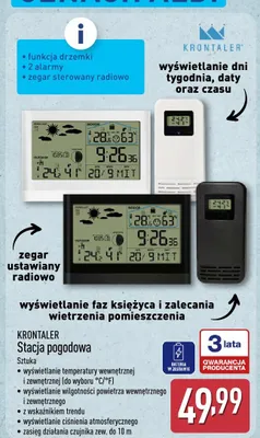 Stacja pogodowa KRONTALER promocja w Aldi