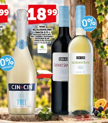 Wino bezalkoholowe Cin & Cin Cabernet Sauvignon promocja w TOPAZ