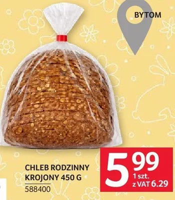 Chleb rodzinny krojony 450 g promocja w Selgros