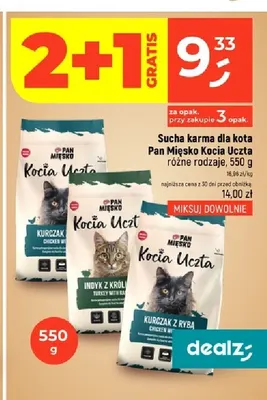 Sucha karma dla kota Pan Mięsko Kocia Uczta kurczak z wołowiną promocja w Dealz