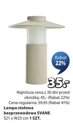 Lampa stołowa bezprzewodowa SVANE promocja w Jysk