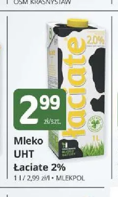 Mleko UHT Łaciate 2% promocja w Marketvita