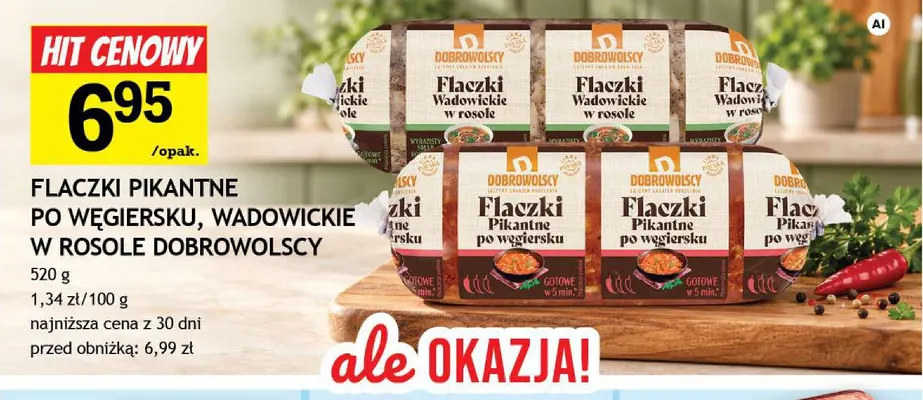 Flaczki pikantne po węgiersku Dobrowolscy promocja w Gram Market