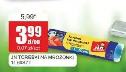 Torebki na mrożonki Jan Niezbędny 1 l promocja w Bingo