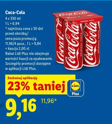 Cola lub coca-cola zero promocja w Lidl