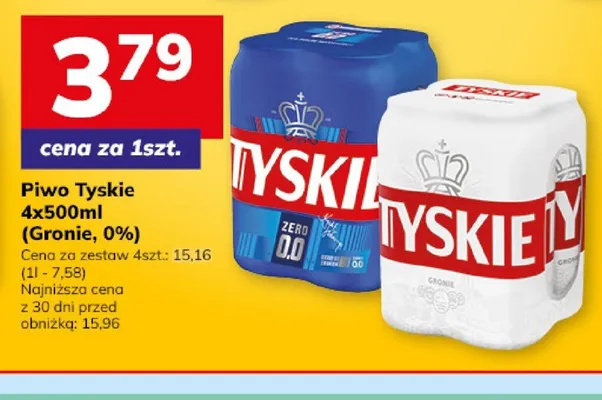 Piwo Tyskie Gronie 4-pak 500ml promocja w Hitpol
