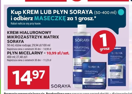 Płyn micelarny Soraya promocja w Stokrotka
