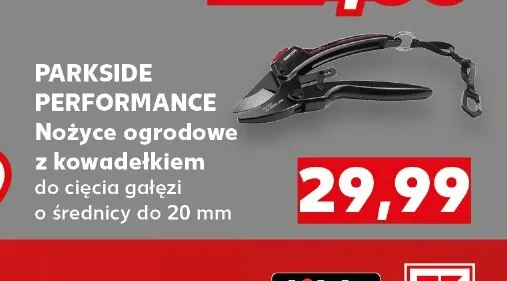 Nożyce ogrodowe z kowadełkiem Parkside Performance promocja w Kaufland