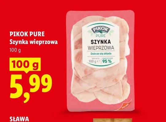 Szynka wieprzowa Pikok Pure promocja w Lidl