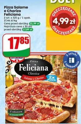 Pizza Salame e Chorizo Feliciana Dr. Oetker promocja w Dino