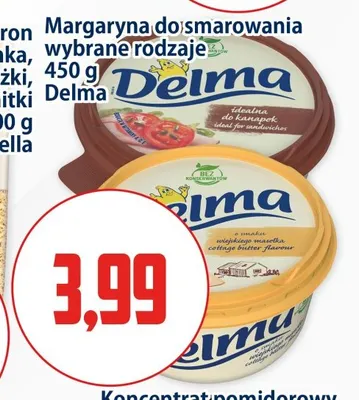 Margaryna do smarowania Delma promocja w Kupiec