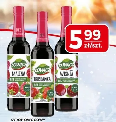 Syrop owocowy truskawka promocja w Top Market