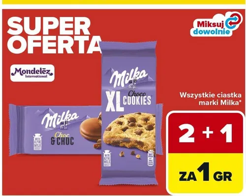 Ciastka Choco Cookies XL promocja w Carrefour