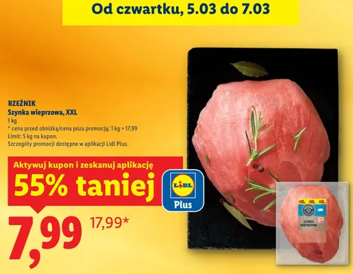 Szynka wieprzowa, XXL Rzeźnik promocja w Lidl