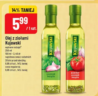 Olej z ziołami Kujawski czosnek bazylia promocja w POLOmarket