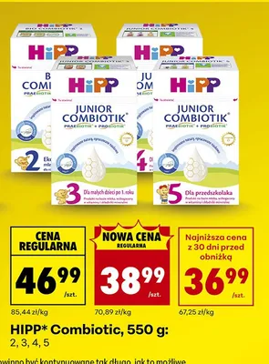 Mleko Combiotic 2, 3, 4, 5, 550 g promocja w Biedronka