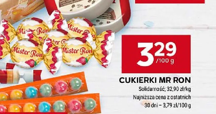 Cukierki Mr Ron Solidarność promocja w Stokrotka