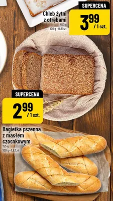Bagietka pszenna z masłem czosnkowym promocja w POLOmarket