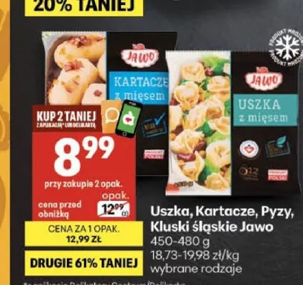 Kluski śląskie Jawo promocja w Delikatesy Centrum