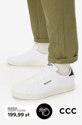 Buty sportowe Reebok Court Clean promocja w CCC