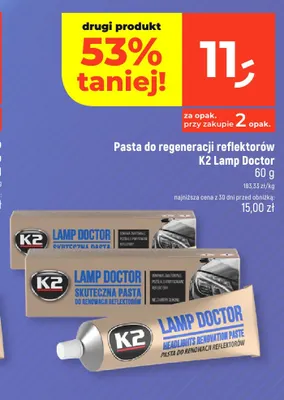 Pasta do regeneracji reflektorów K2 Lamp Doctor promocja w Dealz