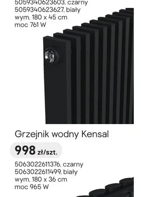 Grzejnik wodny GoodHome Kensal promocja w Castorama