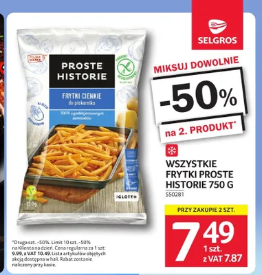 Frytki cienkie do piekarnika Proste Historie promocja w Selgros