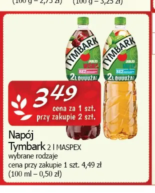 Napój Tymbark Jabłko Brzoskwinia promocja w CEZAR Delikatesy