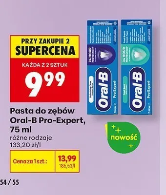 Pasta do zębów Oral-B Pro-Expert Deep Clean promocja w Biedronka