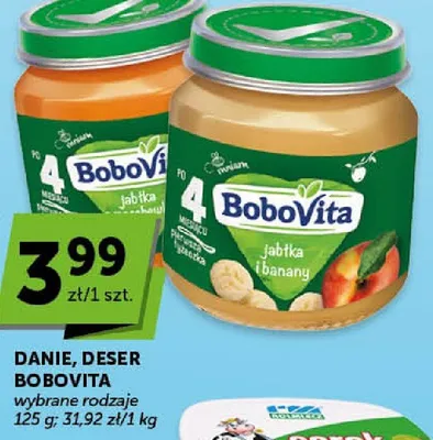 Danie deser BoboVita jabłka i banany promocja w Groszek