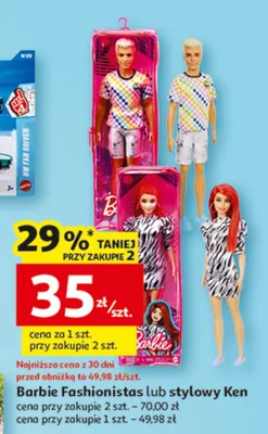 Barbie Fashionistas lub stylowy Ken promocja w Auchan