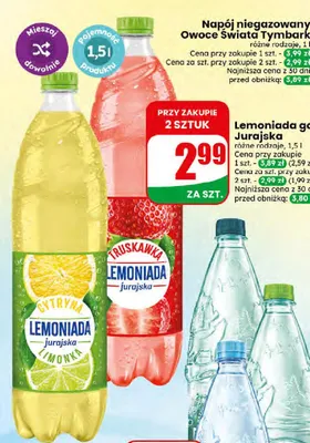 Lemoniada gazowana Jurajska cytryna limonka promocja w Dino