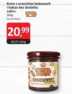 Krem z orzechów laskowych i kakao bez dodatku cukru promocja w Market Point