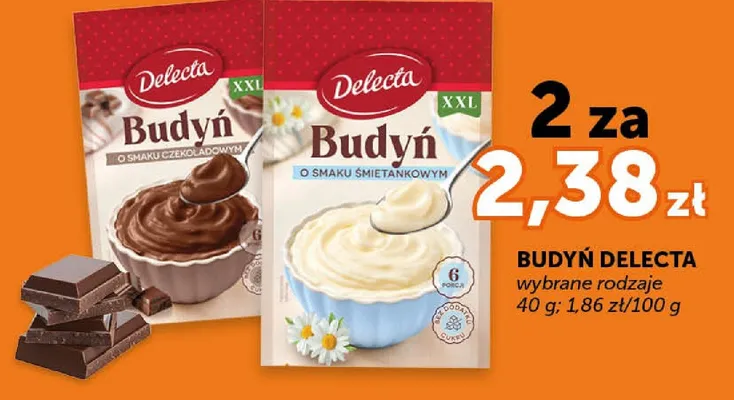 Budyń Delecta wybrane rodzaje promocja w ABC