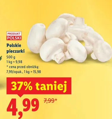 Pieczarki polskie promocja w Lidl