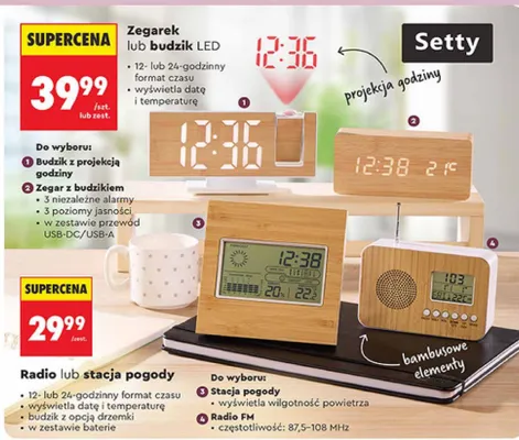 Zegarek lub budzik LED promocja w Biedronka