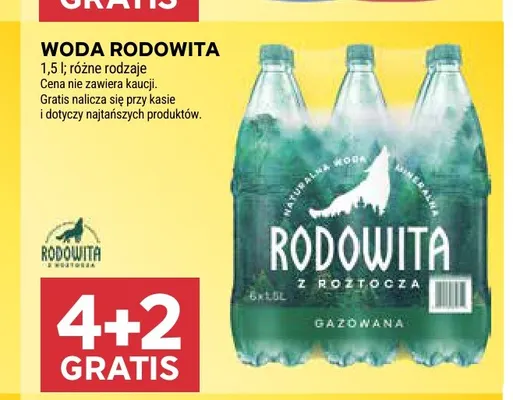 Woda gazowana Rodowita promocja w Stokrotka