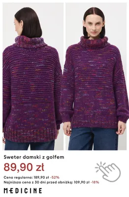 Sweter damski z golfem Medicine promocja w Medicine