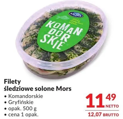 Filety śledziowe solone Mors Komandorskie/Gryfińskie promocja w Makro