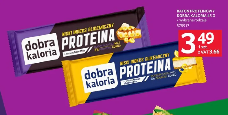 Baton proteinowy banoffee Dobra Kaloria promocja w Selgros