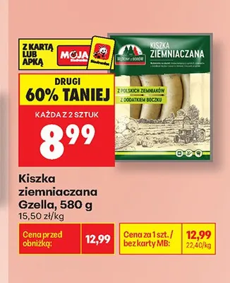 Kiszka ziemniaczana Gzella promocja w Biedronka