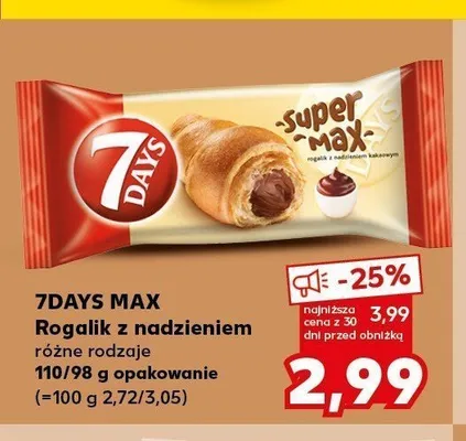 Rogalik z nadzieniem 7Days Max promocja w Kaufland
