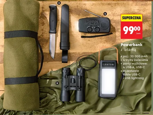 Akcesoria survivalowe lornetka o 22-krotnym powiększeniu, z pokrowcem promocja w Biedronka