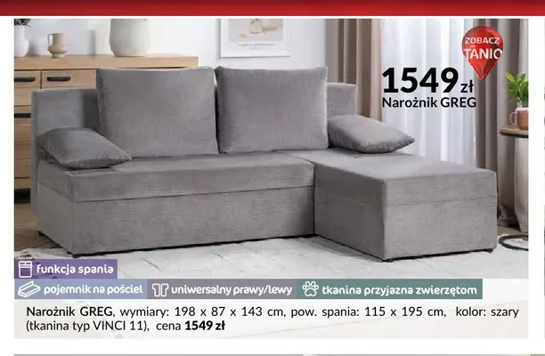 Narożnik Greg promocja w Salony Agata