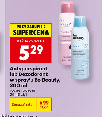 Dezodorant w spray'u Be Beauty promocja w Biedronka