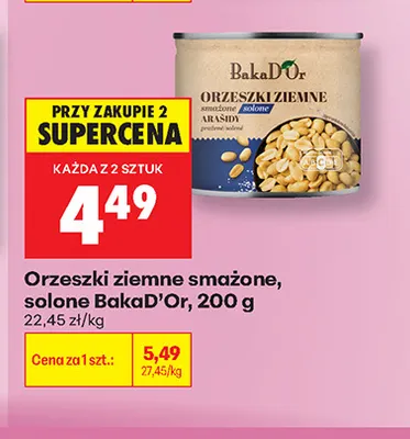 Orzeszki ziemne smażone solone BakaD'Or promocja w Biedronka