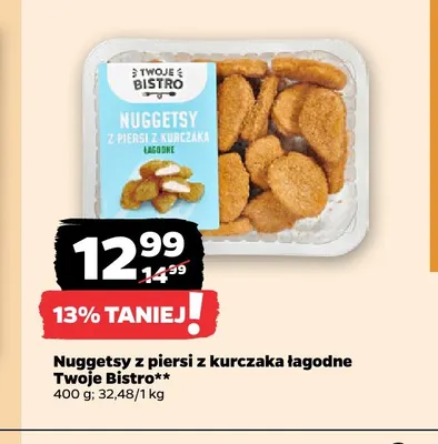 Nuggetsy z piersi z kurczaka łagodne Twoje Bistro promocja w Netto