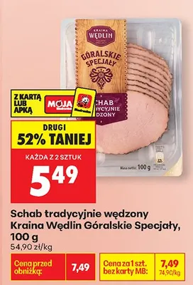 Schab tradycyjnie wędzony Kraina Góralskie Specjały promocja w Biedronka
