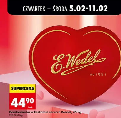 Bombonierka w kształcie serca E.Wedel promocja w Biedronka