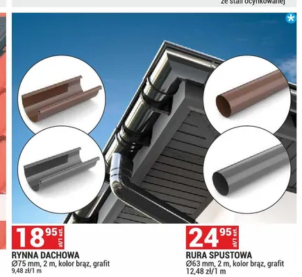 Rynna dachowa promocja w Merkury Market